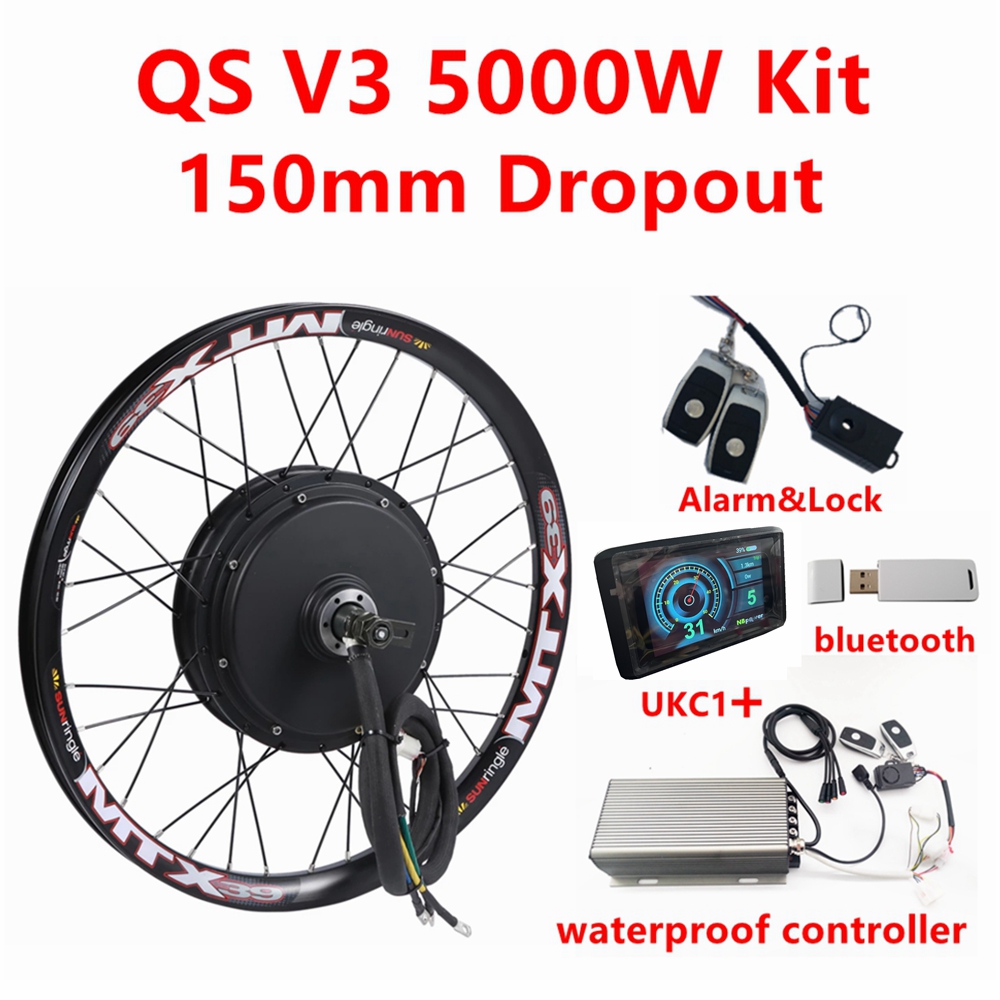 5000W Hub Motor Kit 72V - QS205 V3 48-72V 5000W 3.5T/5T Achterwiel